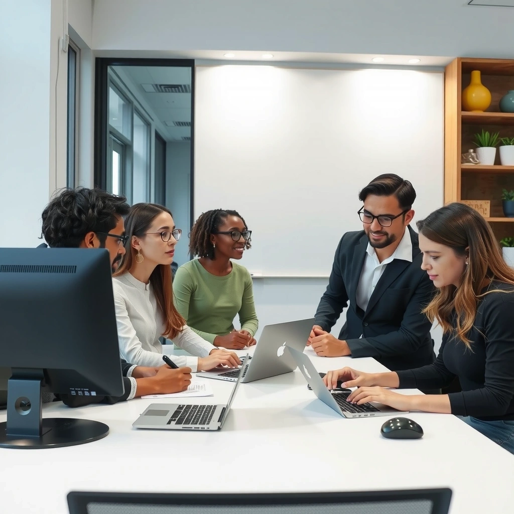 Equipo de desarrollo trabajando